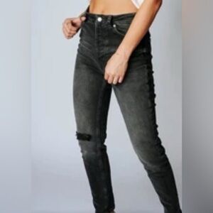 Free people dusty roads black jeans size 29